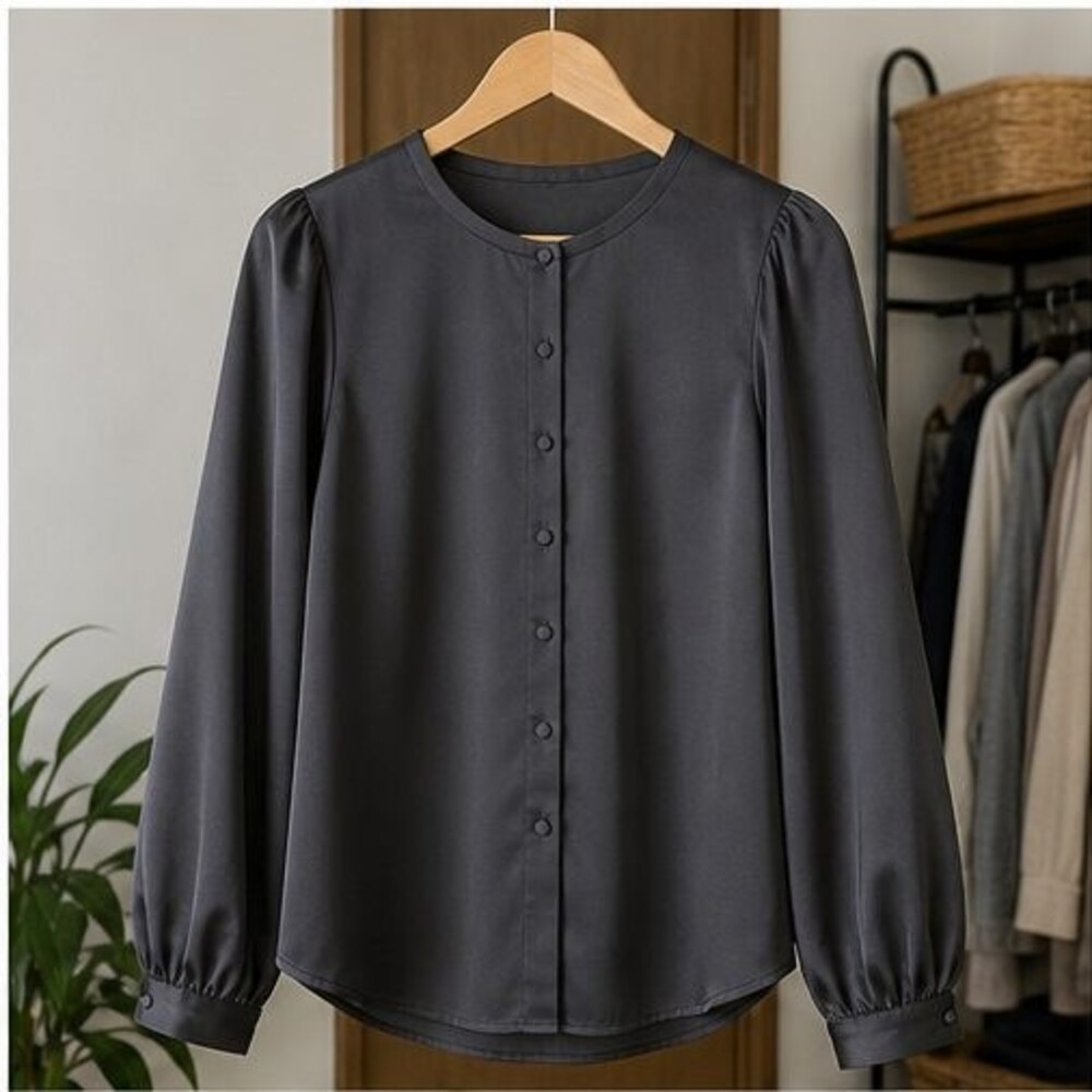Charcoal Tunic Blouse